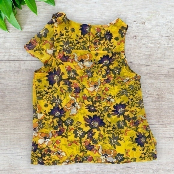 Anthropologie HD in Paris sleeveless floral flutter top *shop@iamwarrior - Picture 4 of 8